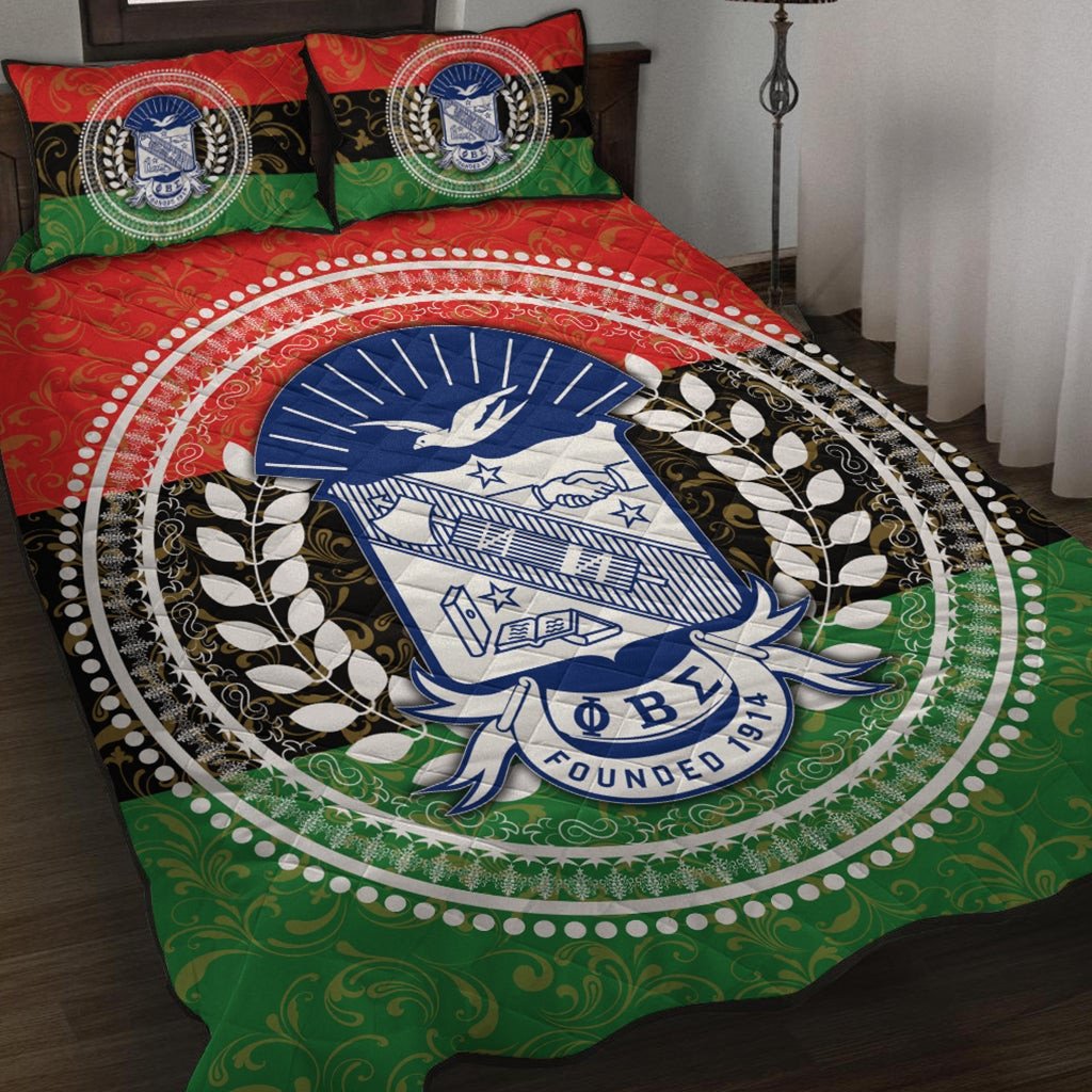 Pan Africa Phi Beta Sigma Quilt Bed Set Fraternity