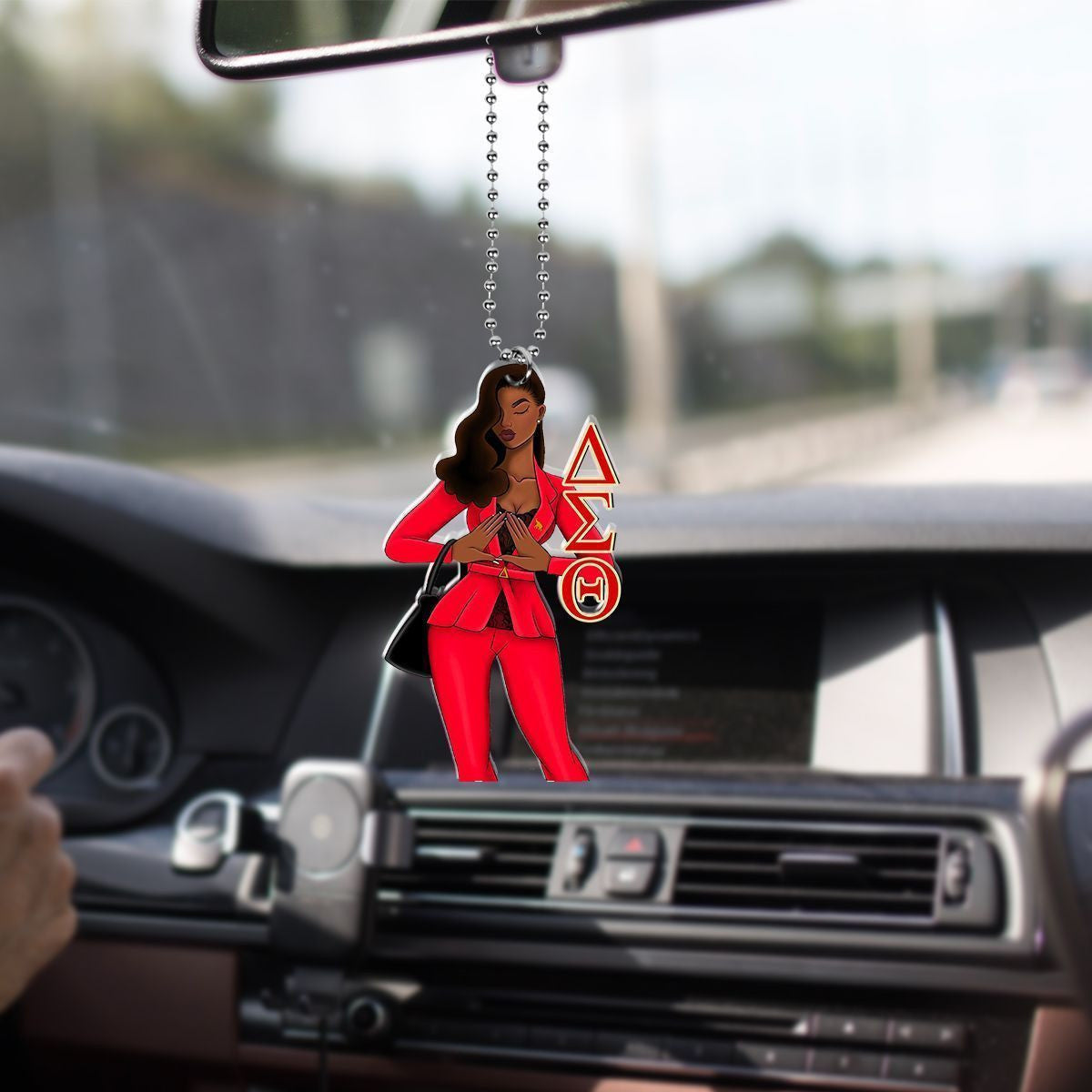 Sorority Ornament - Delta Sigma Theta Beautiful Girl Car Hanging Ornament