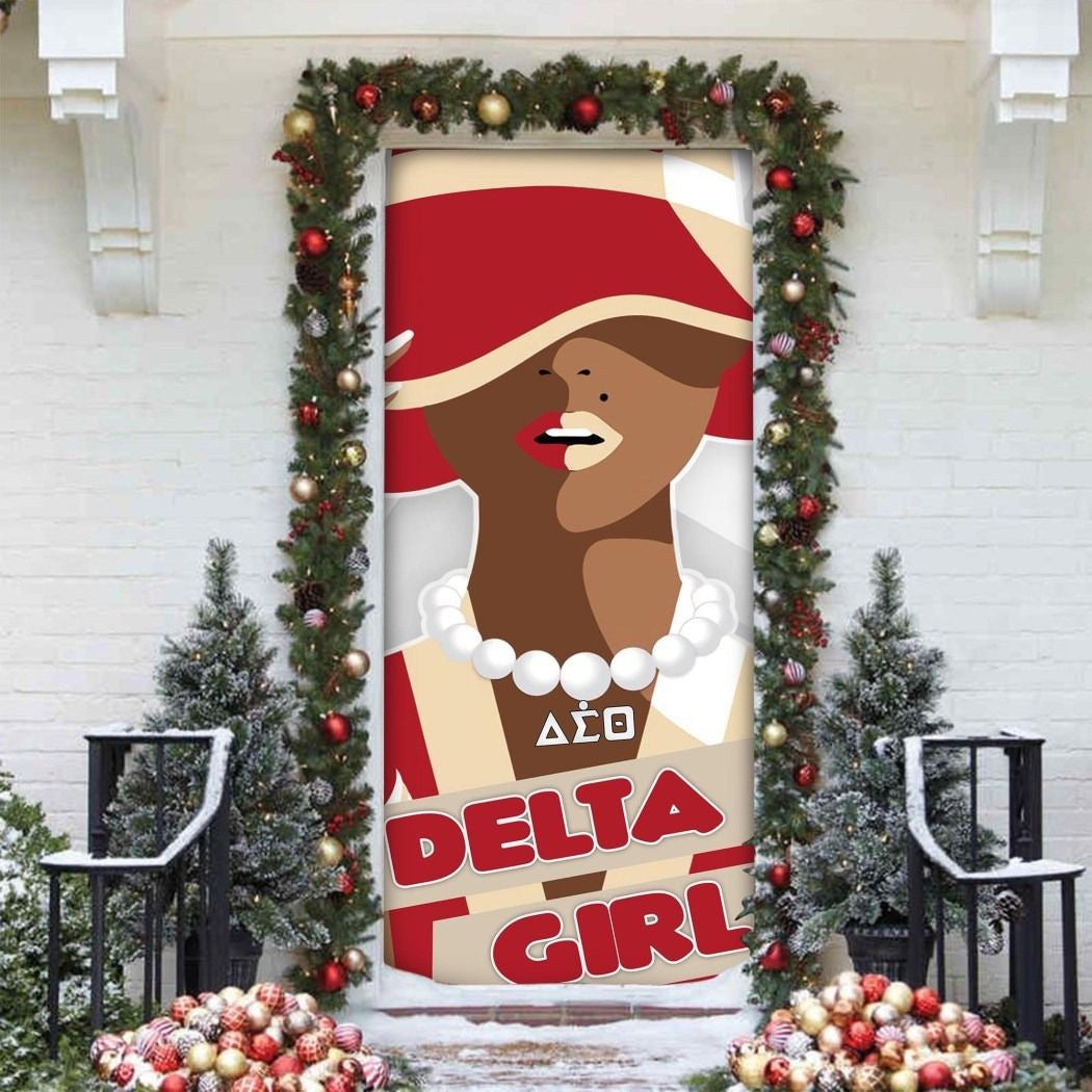 Sorority Door Cover - Delta Sigma Theta Girl Door Cover