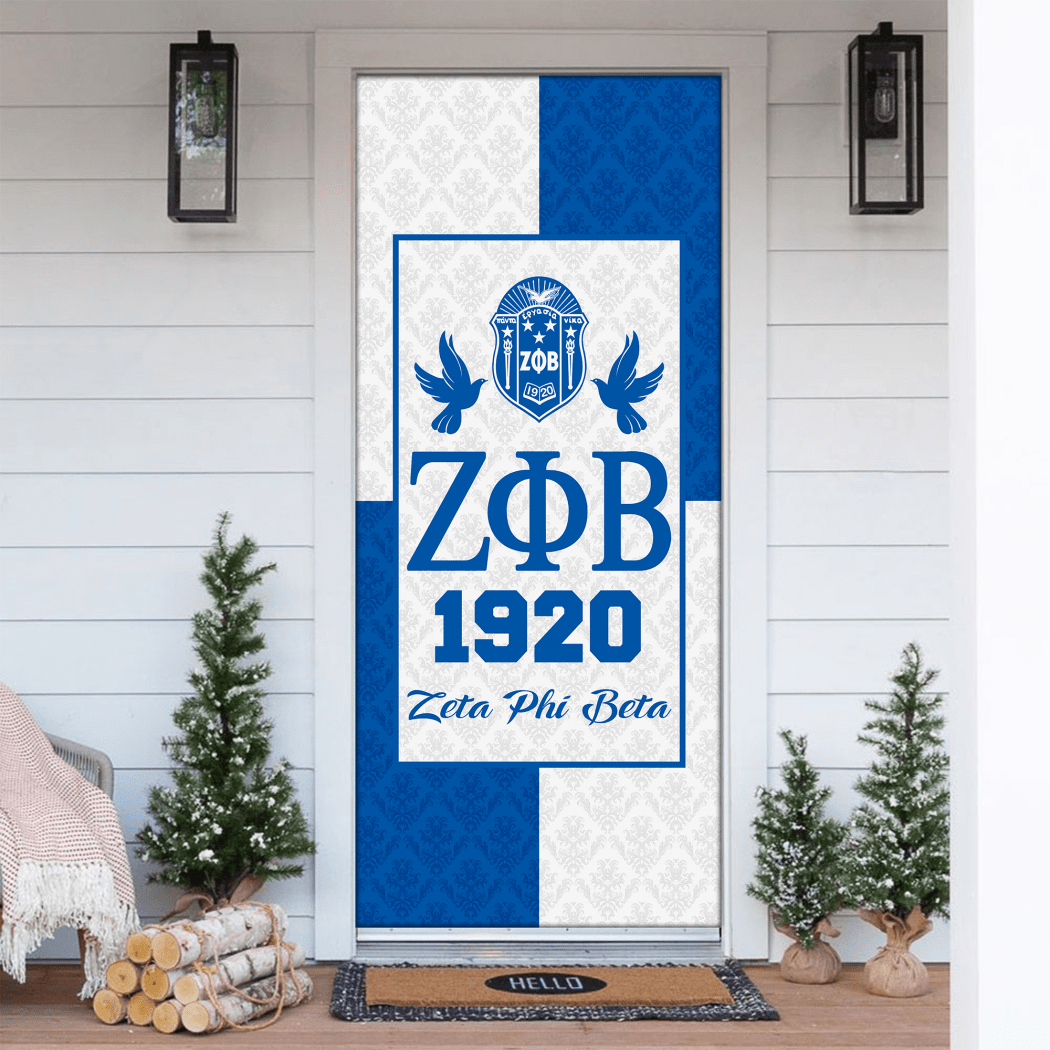 Sorority Door Cover - Zeta Phi Beta Dove 1920 Door Cover