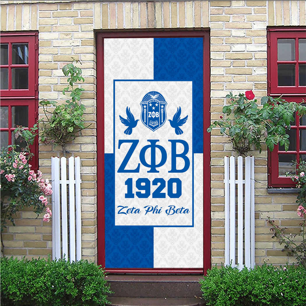Sorority Door Cover - Zeta Phi Beta Dove 1920 Door Cover