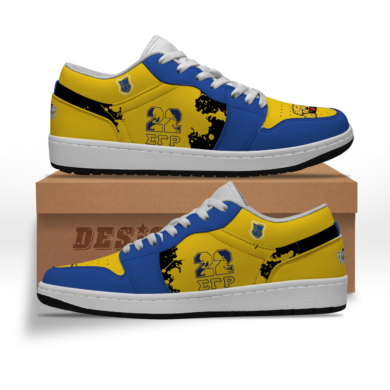 Sorority Footwear - Paint Sigma Gamma Rho Poodle Wings Low Sneaker