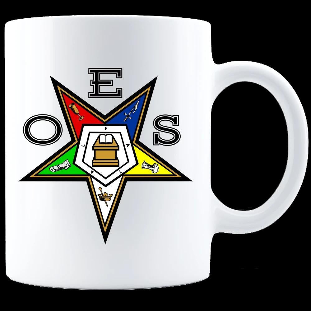 Sorority Drinkware - OES Star White Mug