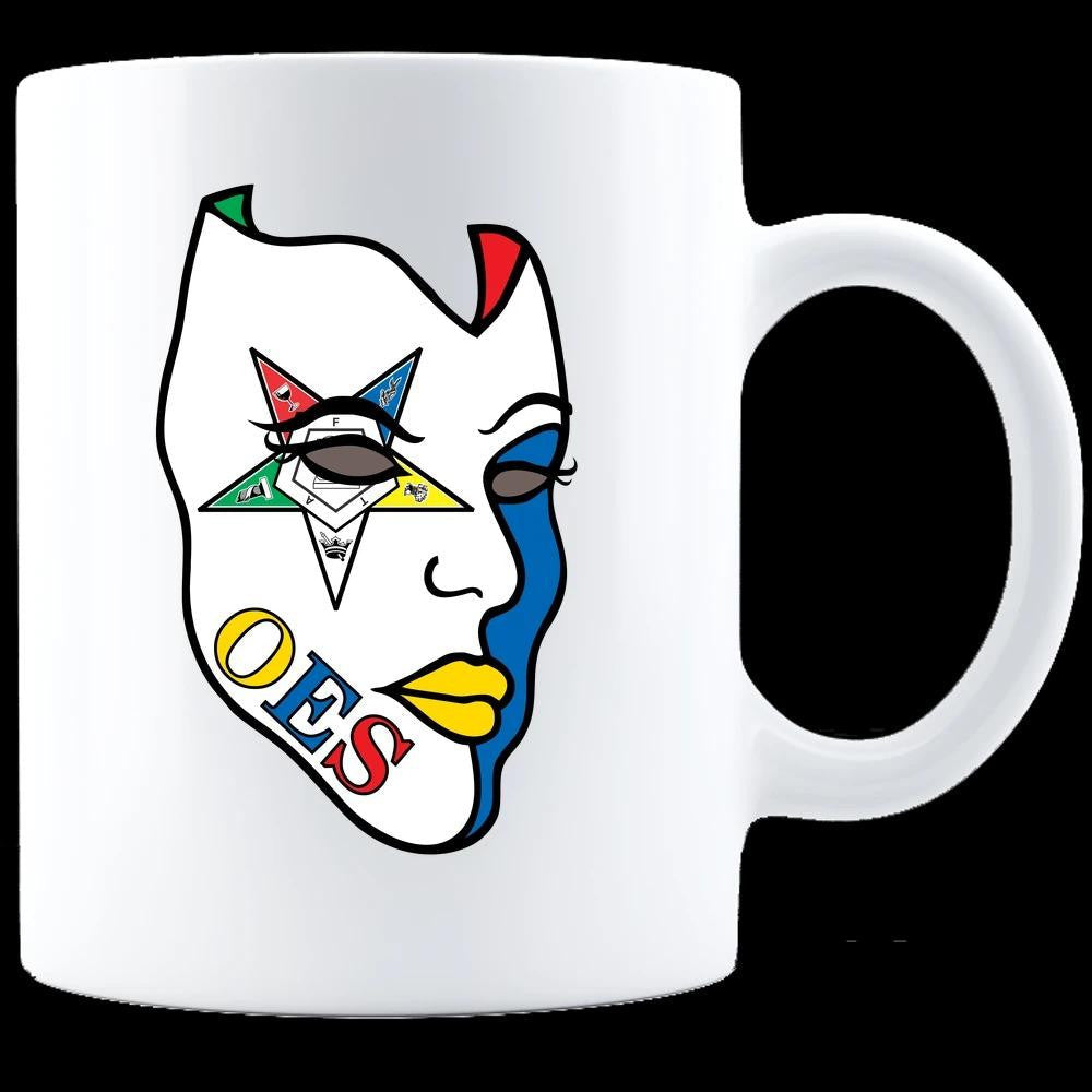 Sorority Drinkware - OES Mask White Mug