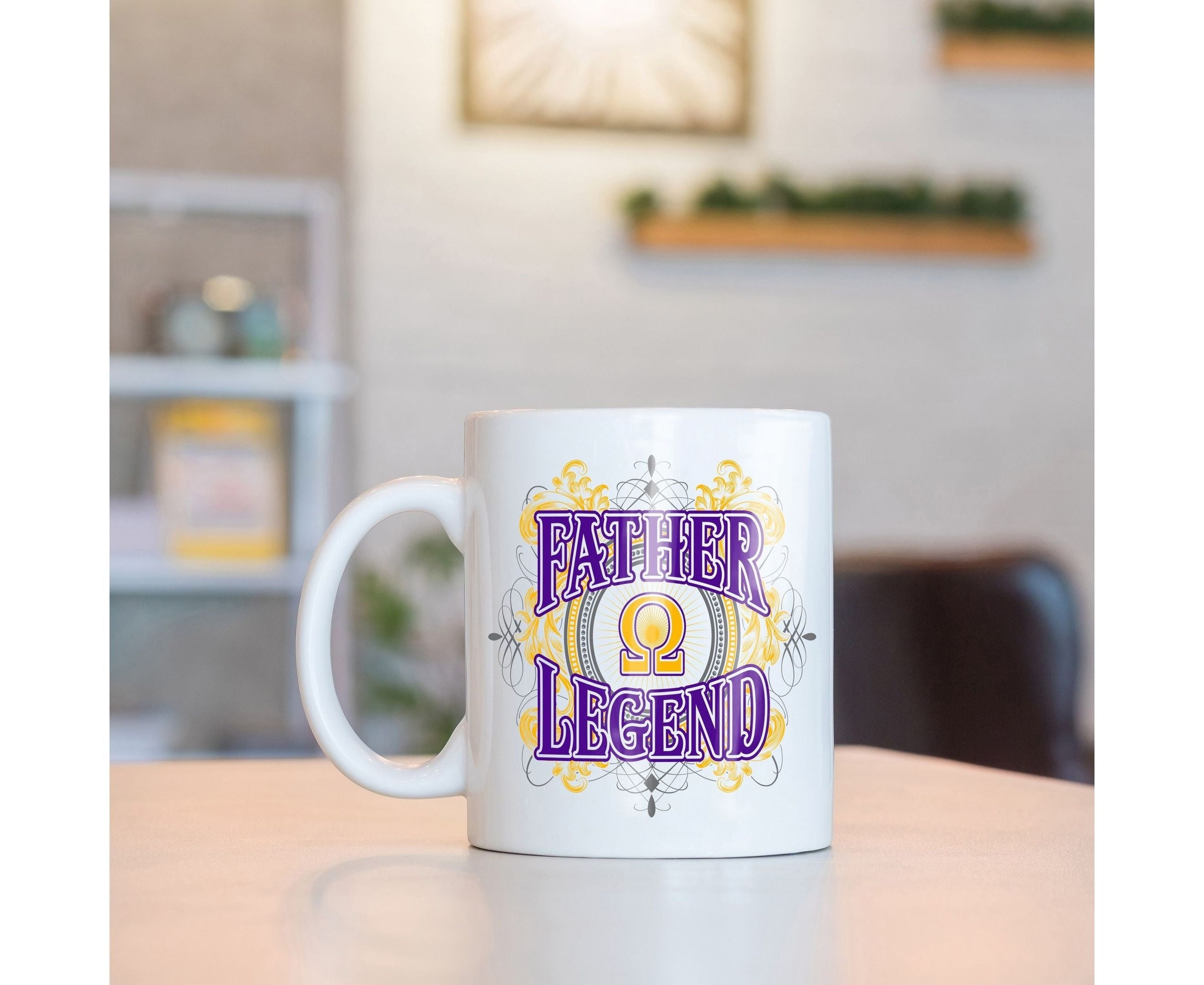 Fraternity Drinkware - Omega Psi Phi Father Omega Legend Ceramic Mug