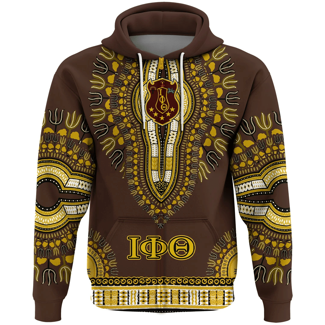 Fraternity Hoodie - Iota Phi Theta Dashiki Zip Hoodie