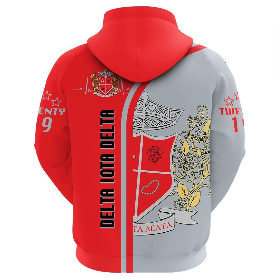 Sorority Hoodie - Delta Iota Delta In My Heart Zip Hoodie