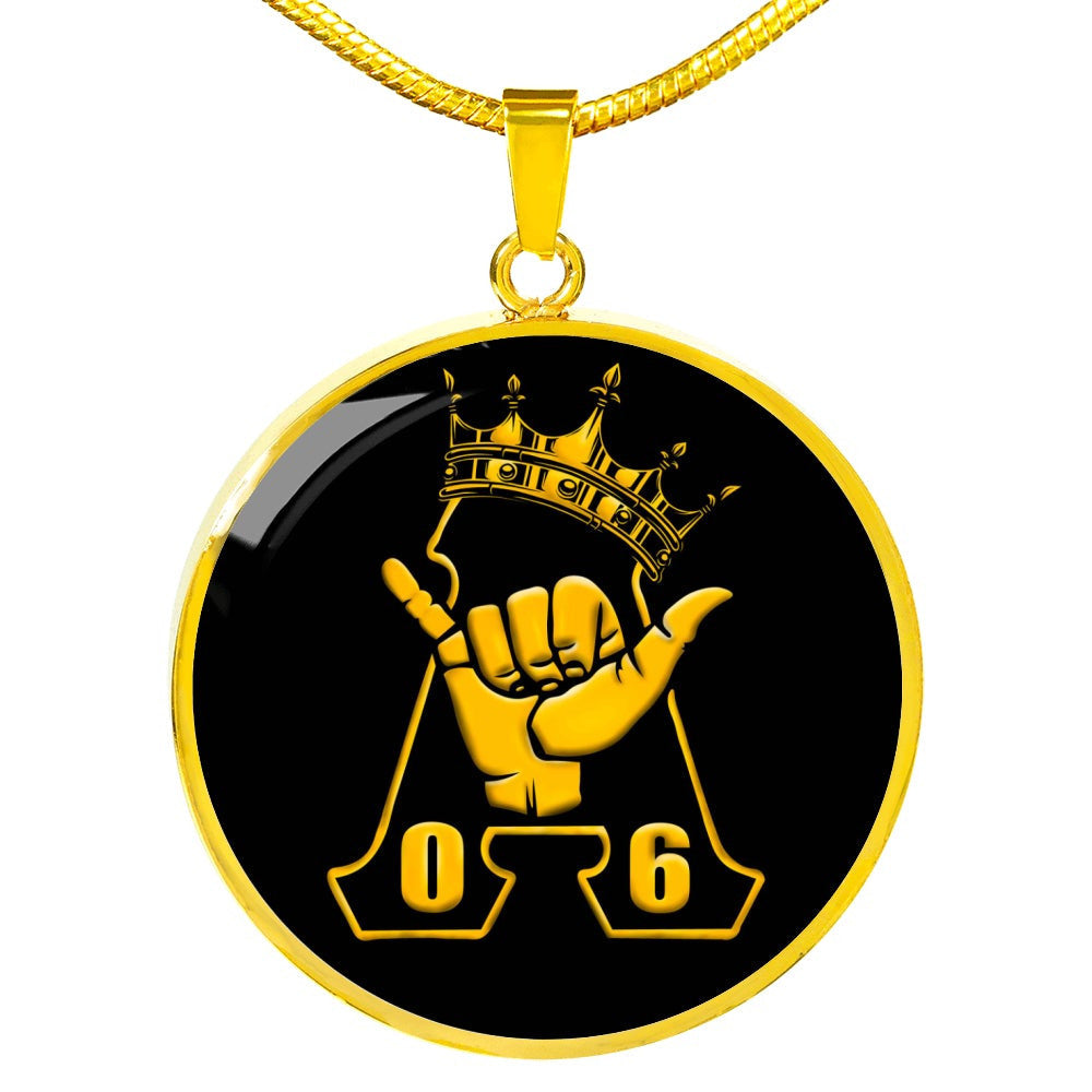 Fraternity Necklace - Personalized Alpha Phi Alpha Hand Luxury Necklace Circle
