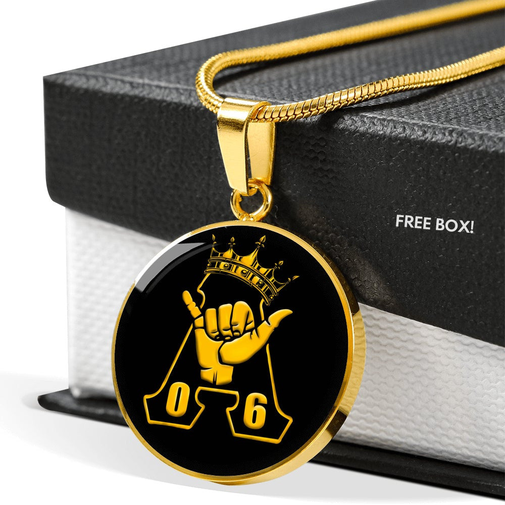 Fraternity Necklace - Personalized Alpha Phi Alpha Hand Luxury Necklace Circle