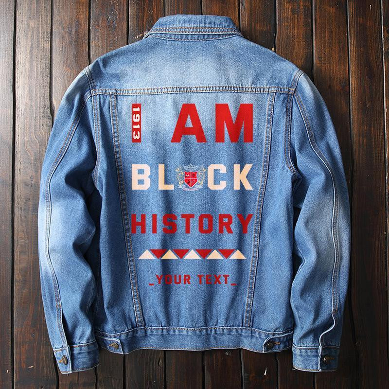 Sorority Jacket - Personalized Delta Sigma Theta Denim Jacket I Am Black History