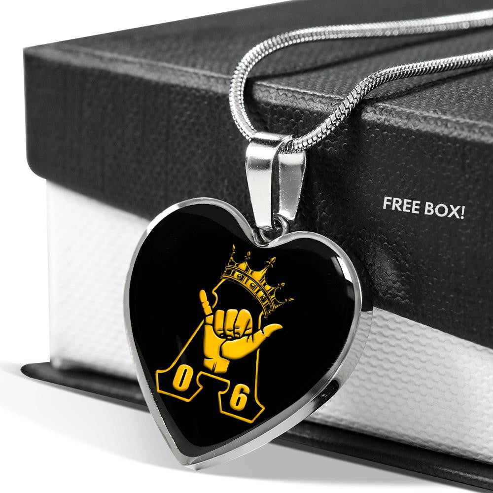 Fraternity Necklace - Alpha Phi Alpha Hand Luxury Necklace Heart