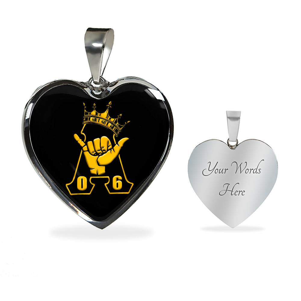 Fraternity Necklace - Alpha Phi Alpha Hand Luxury Necklace Heart