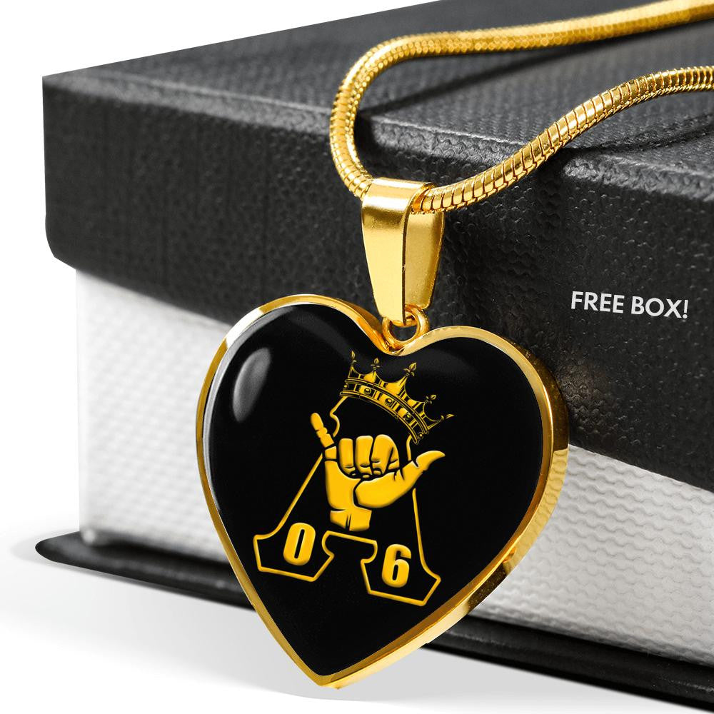 Fraternity Necklace - Alpha Phi Alpha Hand Luxury Necklace Heart