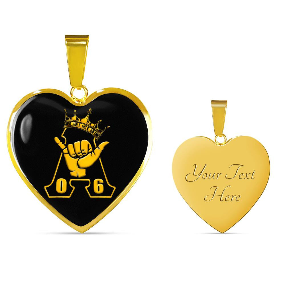 Fraternity Necklace - Alpha Phi Alpha Hand Luxury Necklace Heart