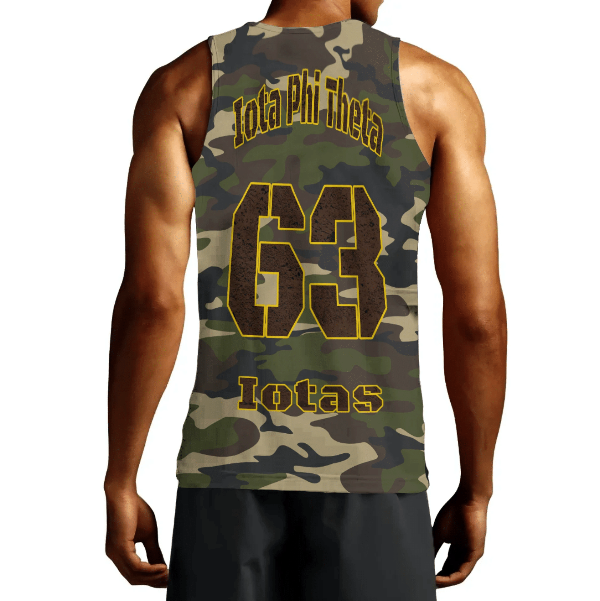 Fraternity Tank Top - Personalized Iota Phi Theta Camouflage Tank Top