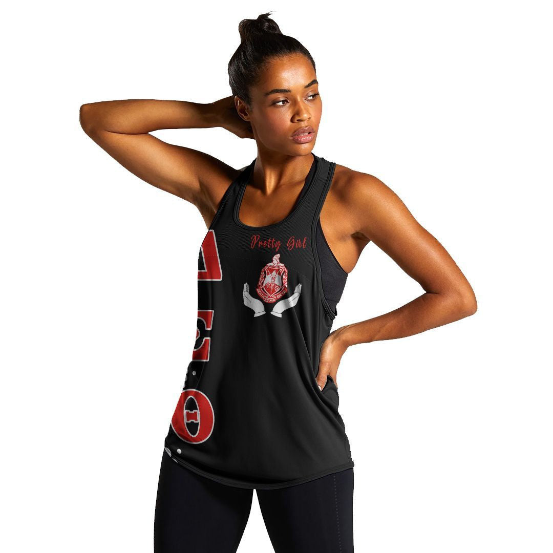 Sorority Tank Top - Juneteenth Delta Iota Delta Pretty Girl Women's Racerback Tank Top