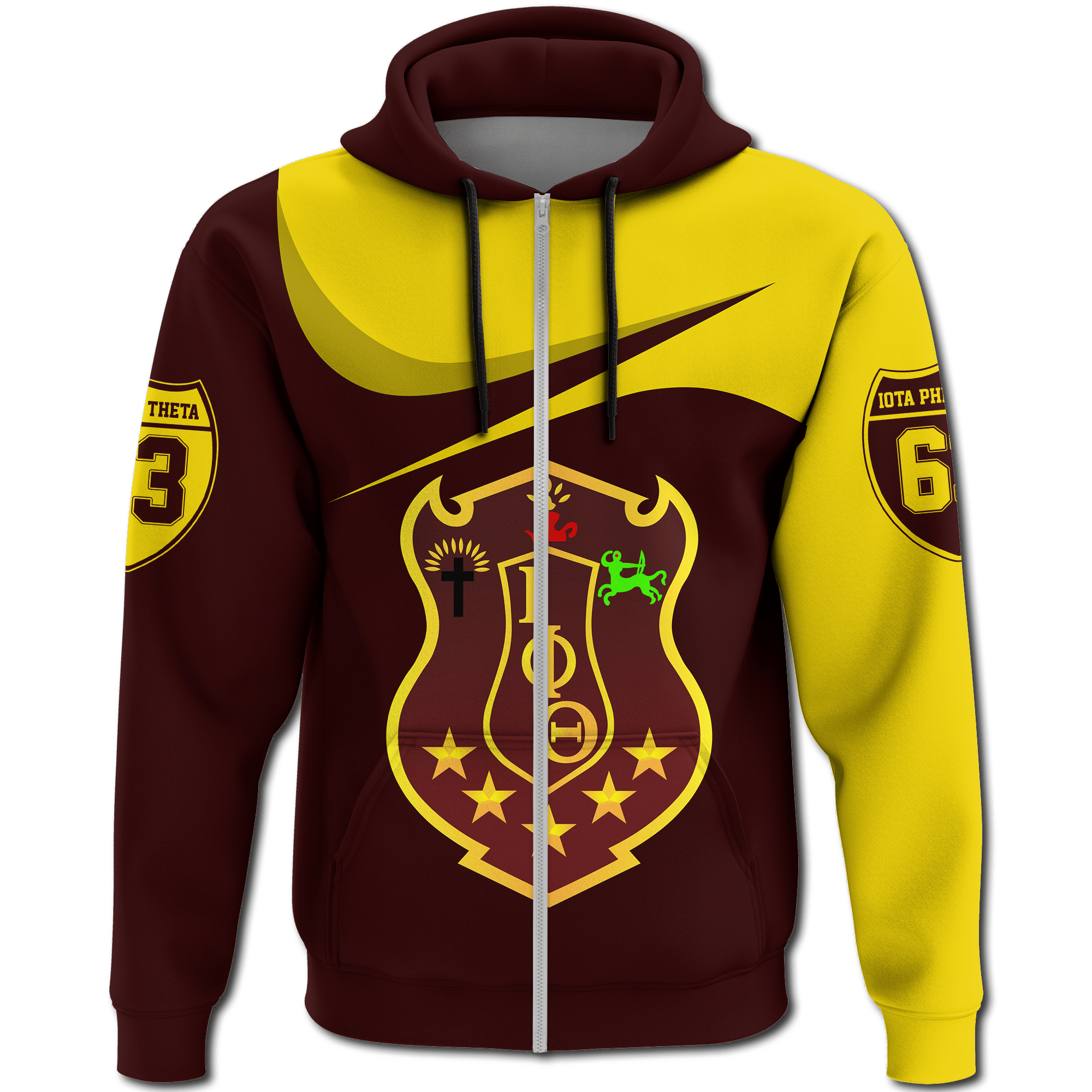 Fraternity Hoodie - Iota Phi Theta Curve Style Zip Hoodie