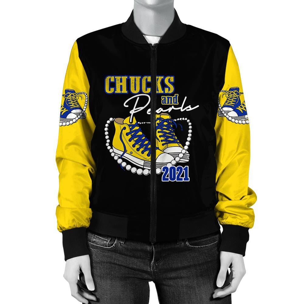 Sorority Jacket - Sigma Gamma Rho K.H Pearls 2021 Bomber Jacket
