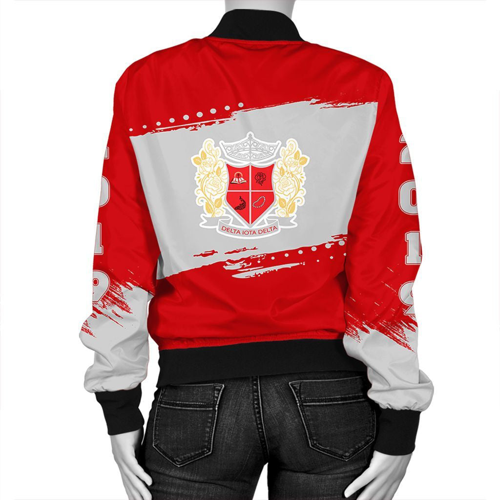 Sorority Jacket - Delta Iota Delta Indiana University Bomber Jacket