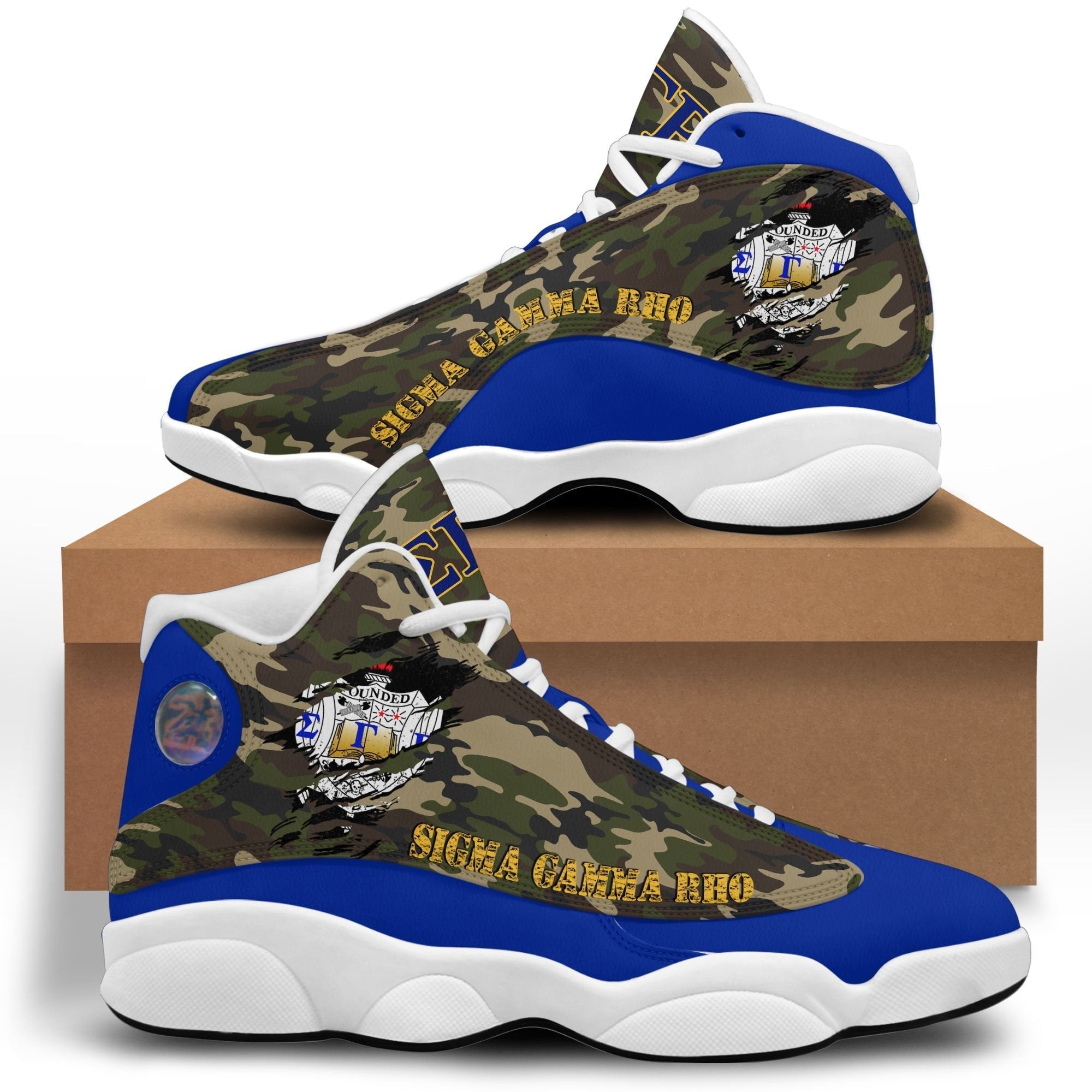 Sorority Footwear - Sigma Gamma Rho Camouflage Sneakers J.13