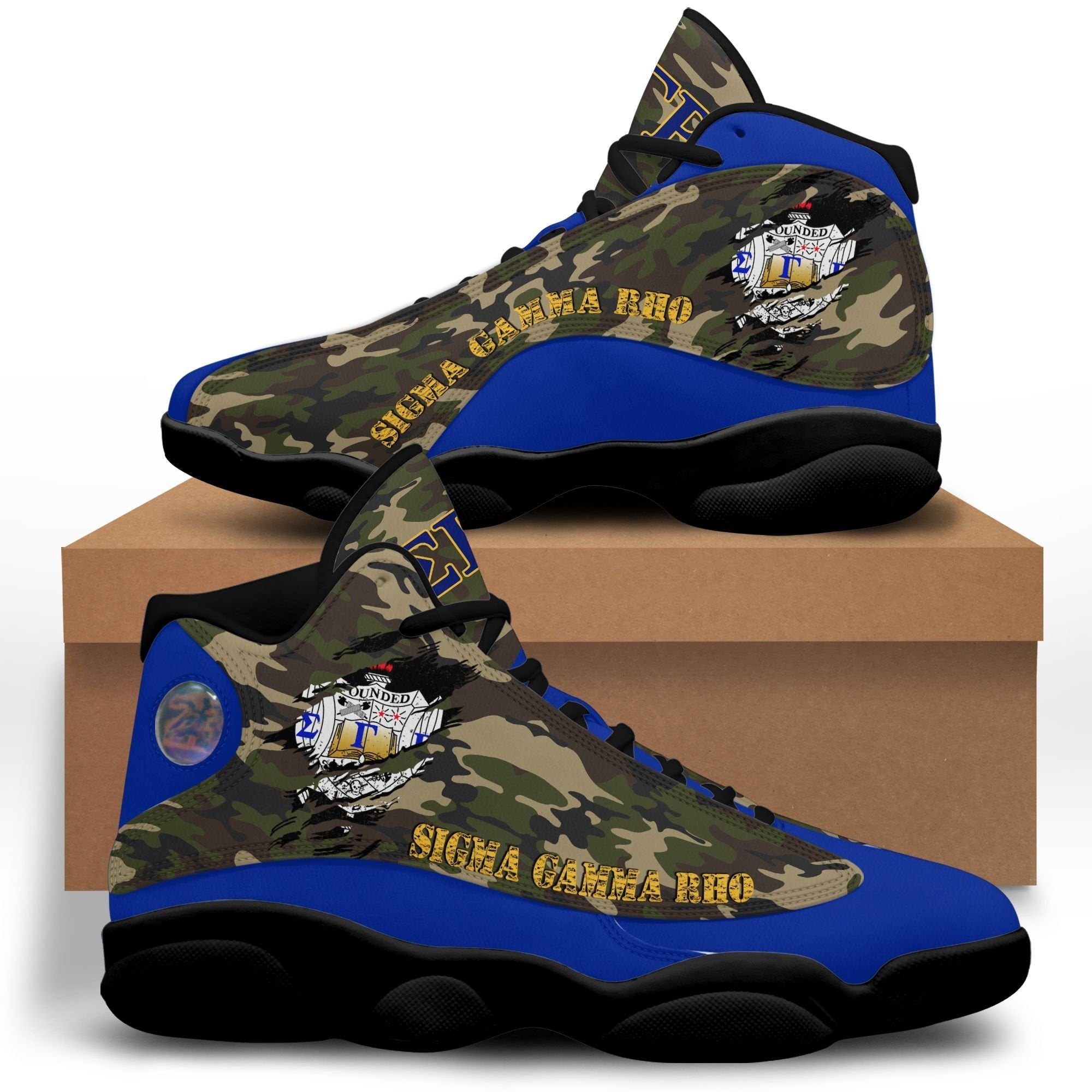 Sorority Footwear - Sigma Gamma Rho Camouflage Sneakers J.13