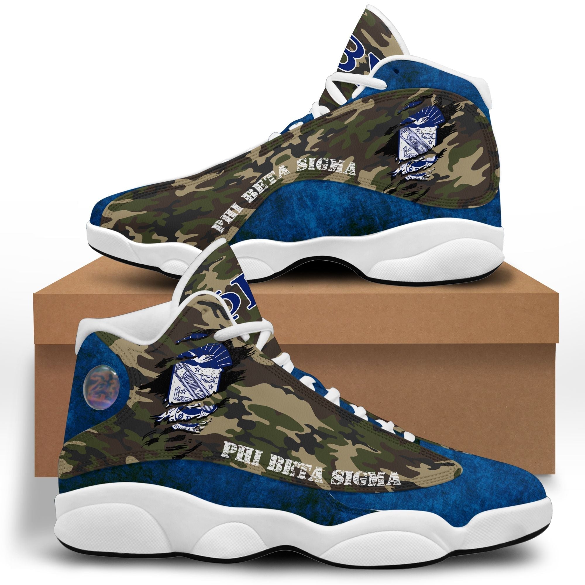 Fraternity Footwear - Phi Beta Sigma Camouflage Sneakers J.13