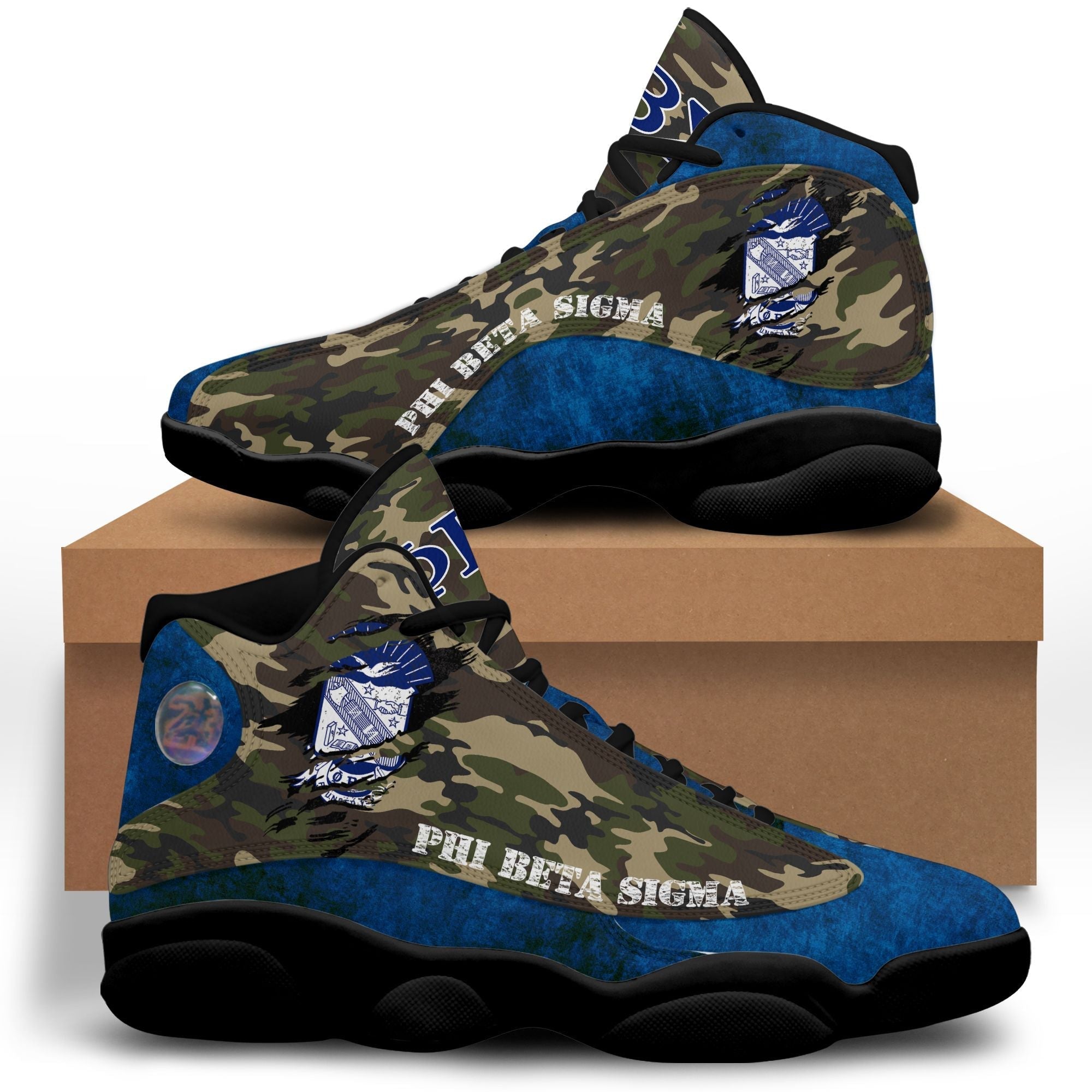 Fraternity Footwear - Phi Beta Sigma Camouflage Sneakers J.13
