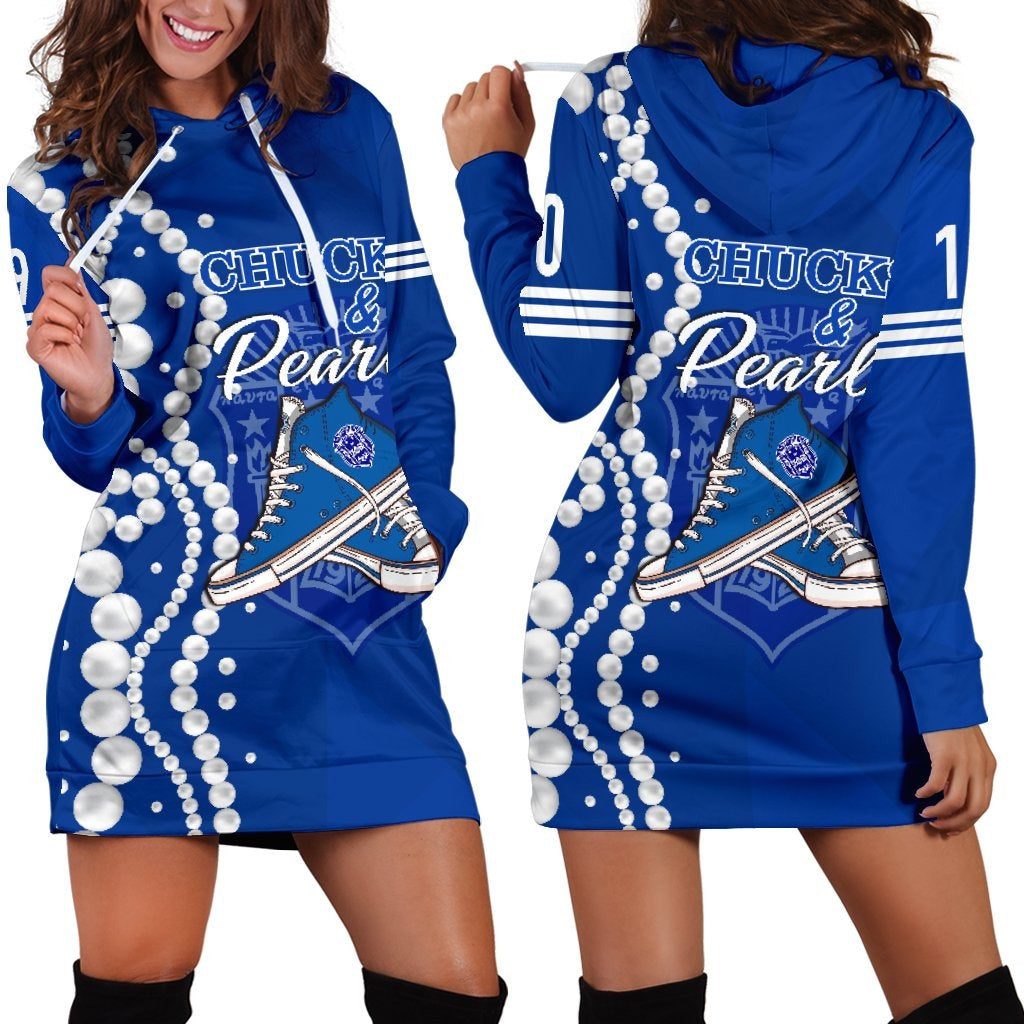 Sorority Dress - Zeta Phi Beta K.H Pearls Hoodie Dress