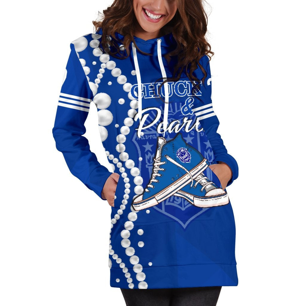 Sorority Dress - Zeta Phi Beta K.H Pearls Hoodie Dress