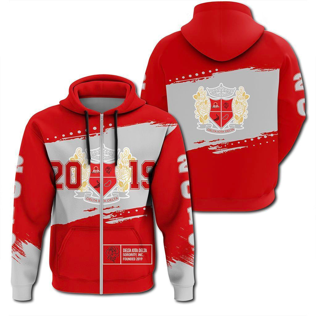 Sorority Hoodie - Delta Iota Delta University Zip Hoodie