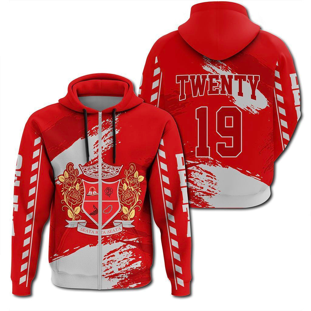 Sorority Hoodie - Delta Iota Delta Nineteen Zip Hoodie