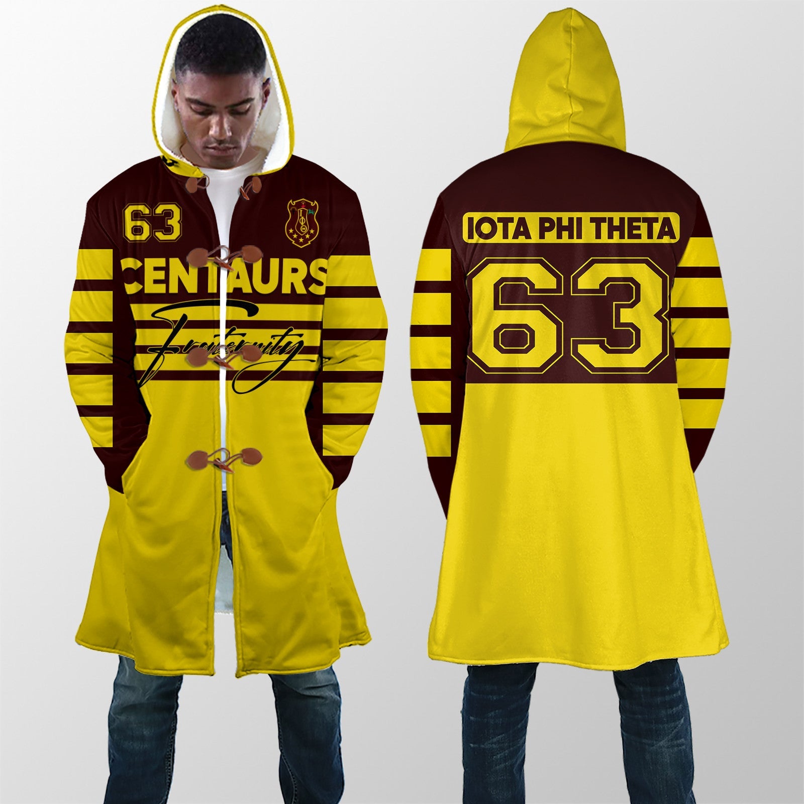 Fraternity Hooded Coat - Iota Phi Theta Sporty Premium Hooded Coat