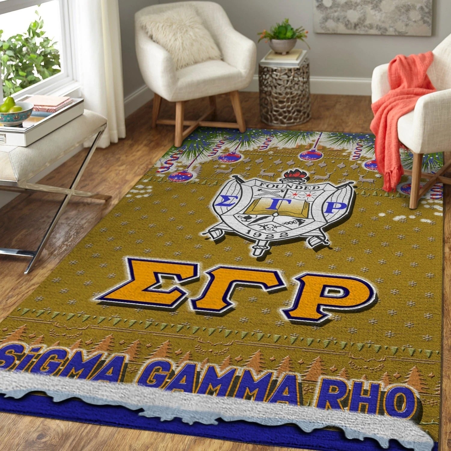 Sorority Area Rug - Christmas Sigma Gamma Rho