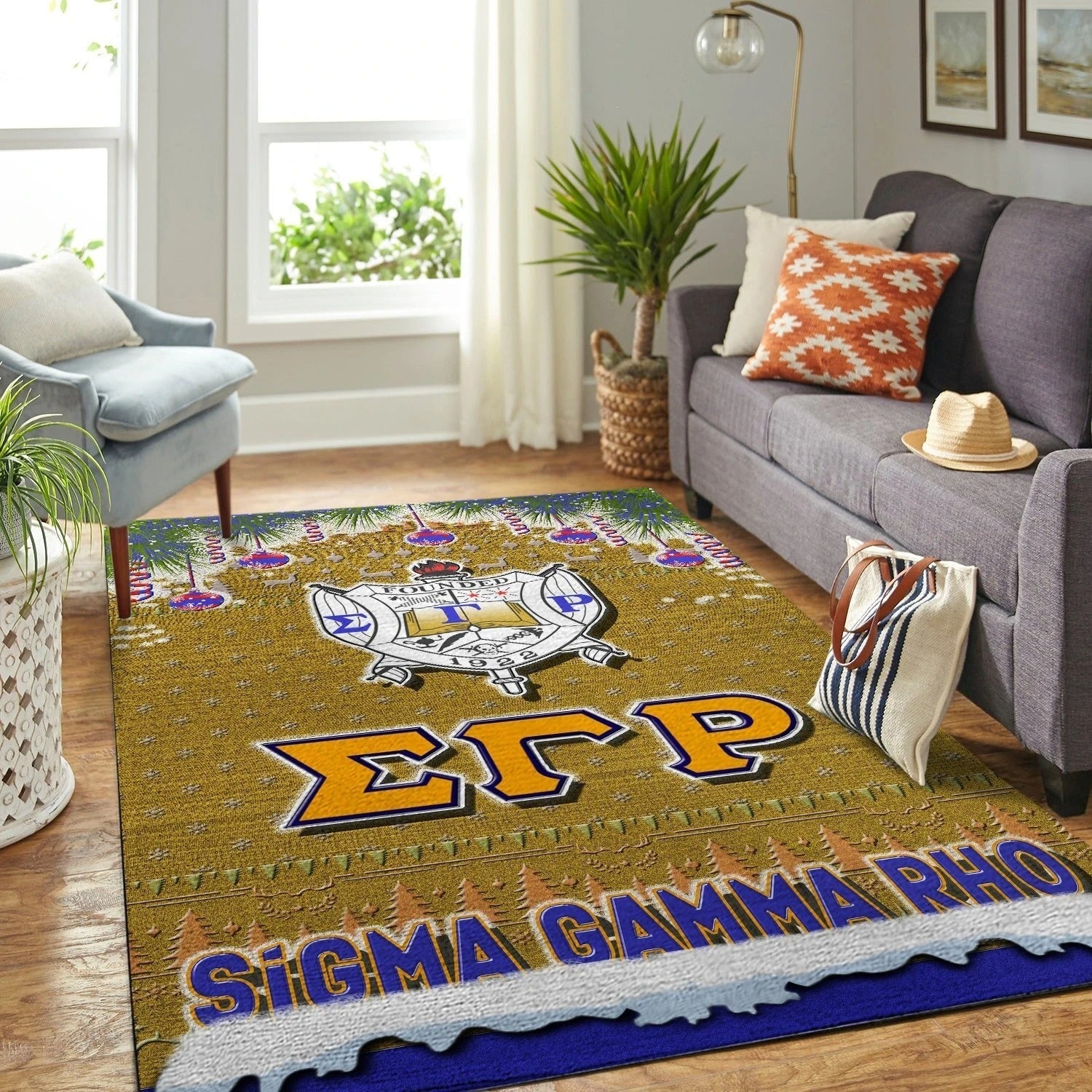 Sorority Area Rug - Christmas Sigma Gamma Rho