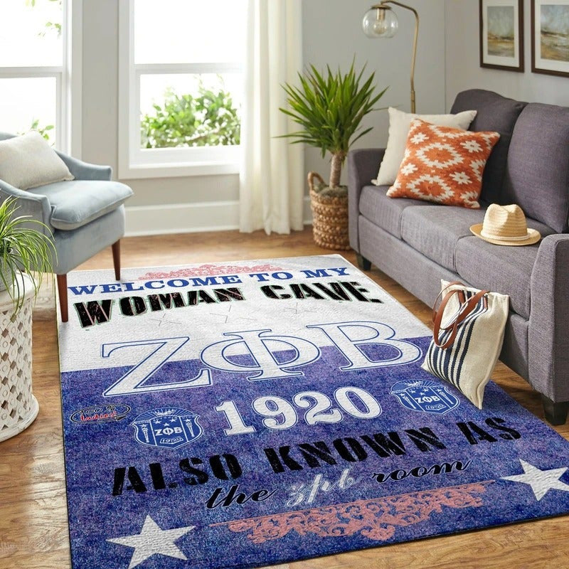 Sorority Area Rug - Welcome To Zeta Phi Beta Room