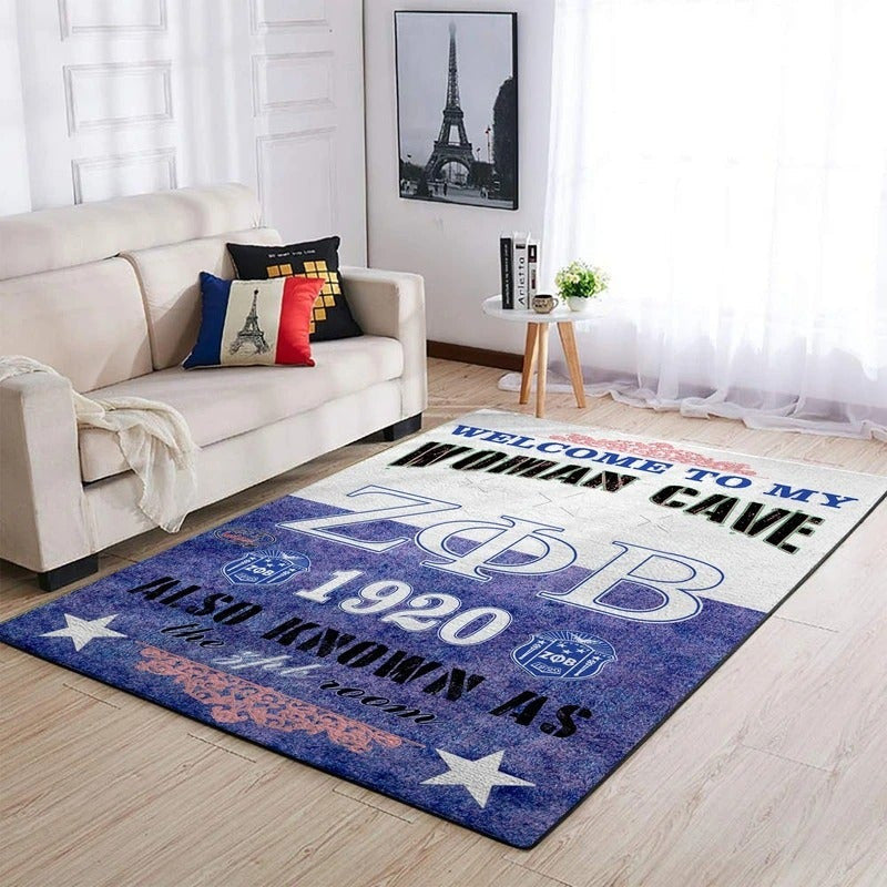 Sorority Area Rug - Welcome To Zeta Phi Beta Room