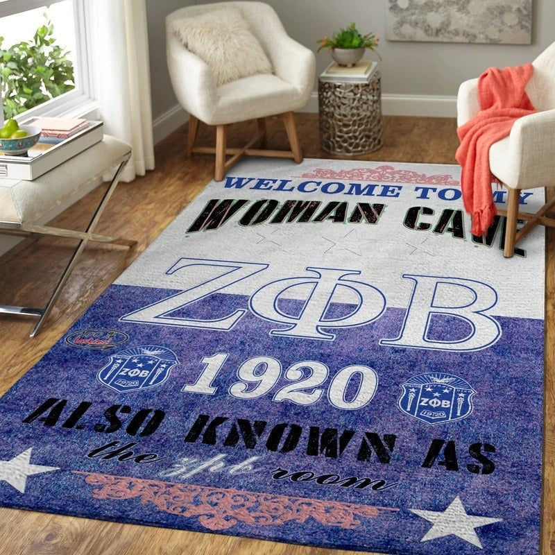 Sorority Area Rug - Welcome To Zeta Phi Beta Room