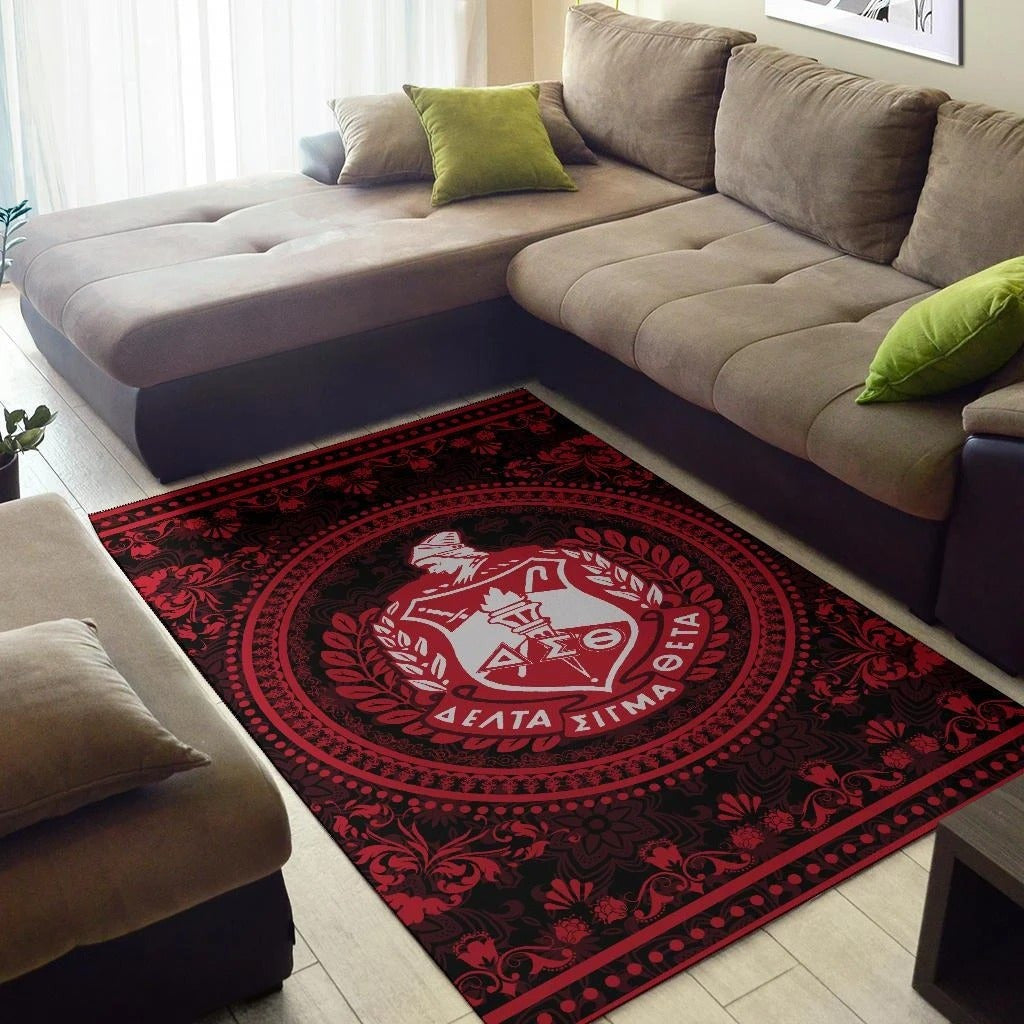 Sorority Area Rug - Floral Circle Delta Sigma Theta