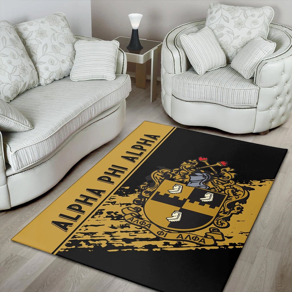 Fraternity Area Rug - Alpha Phi Alpha Area Rug Quarter Style