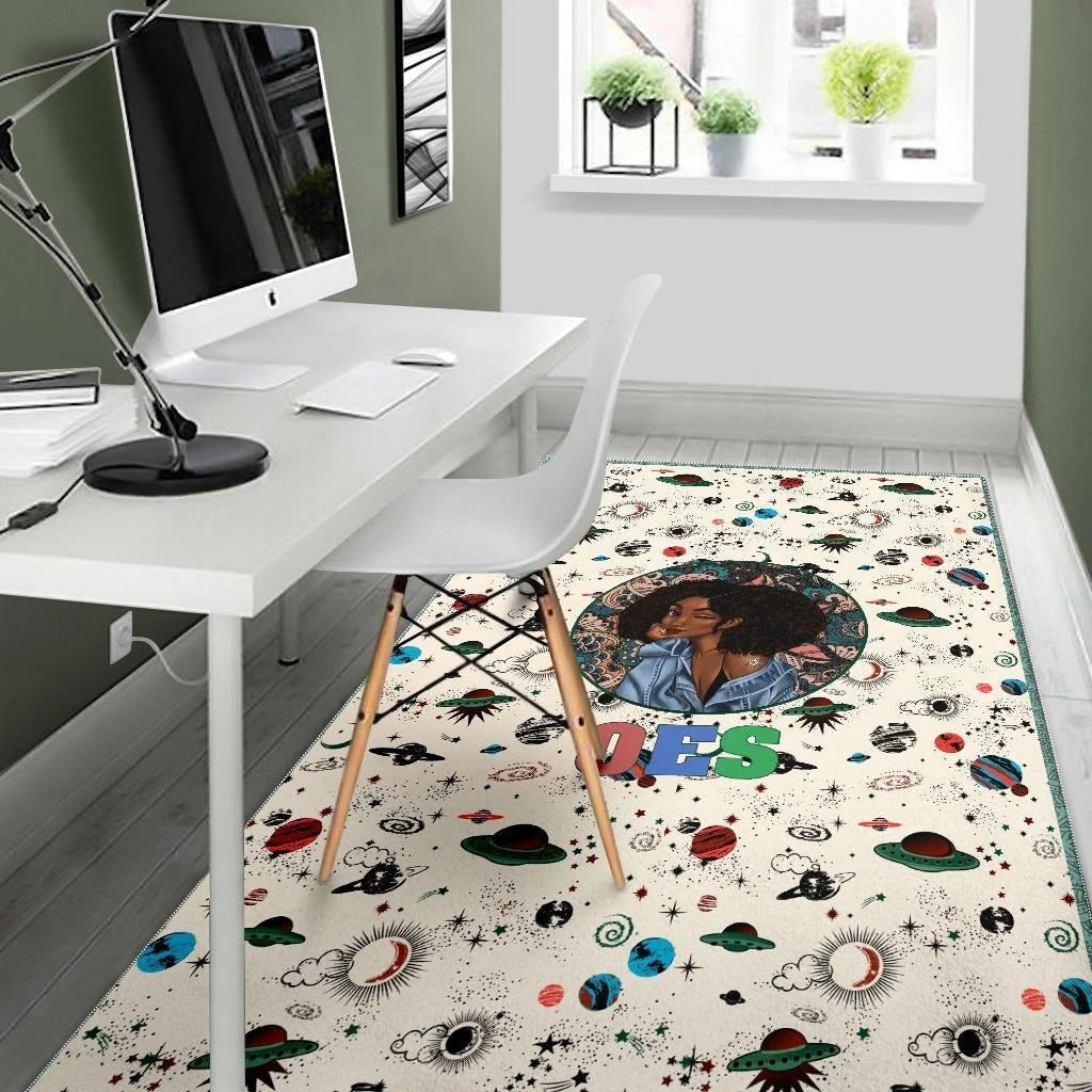Sorority Area Rug - Black Woman Oes Of The Eastern Star