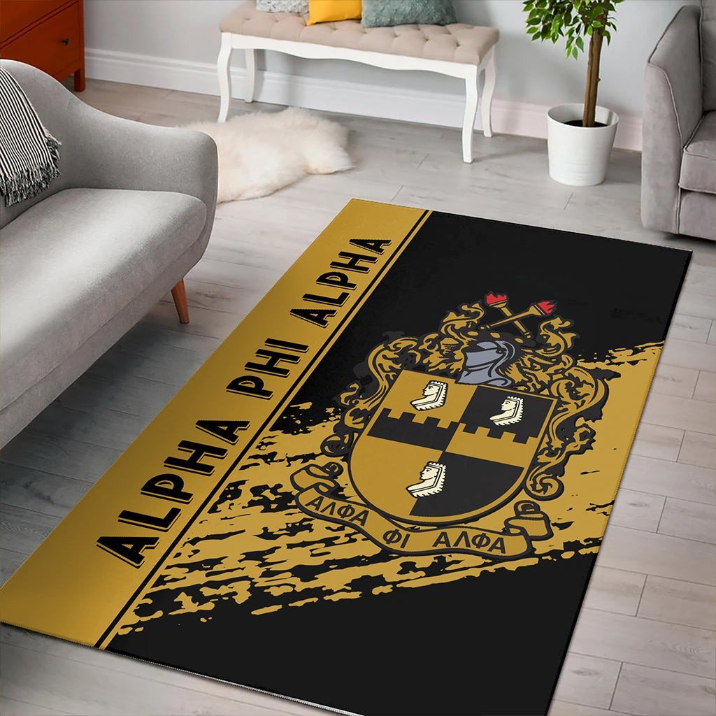 Fraternity Area Rug - Alpha Phi Alpha Area Rug Quarter Style