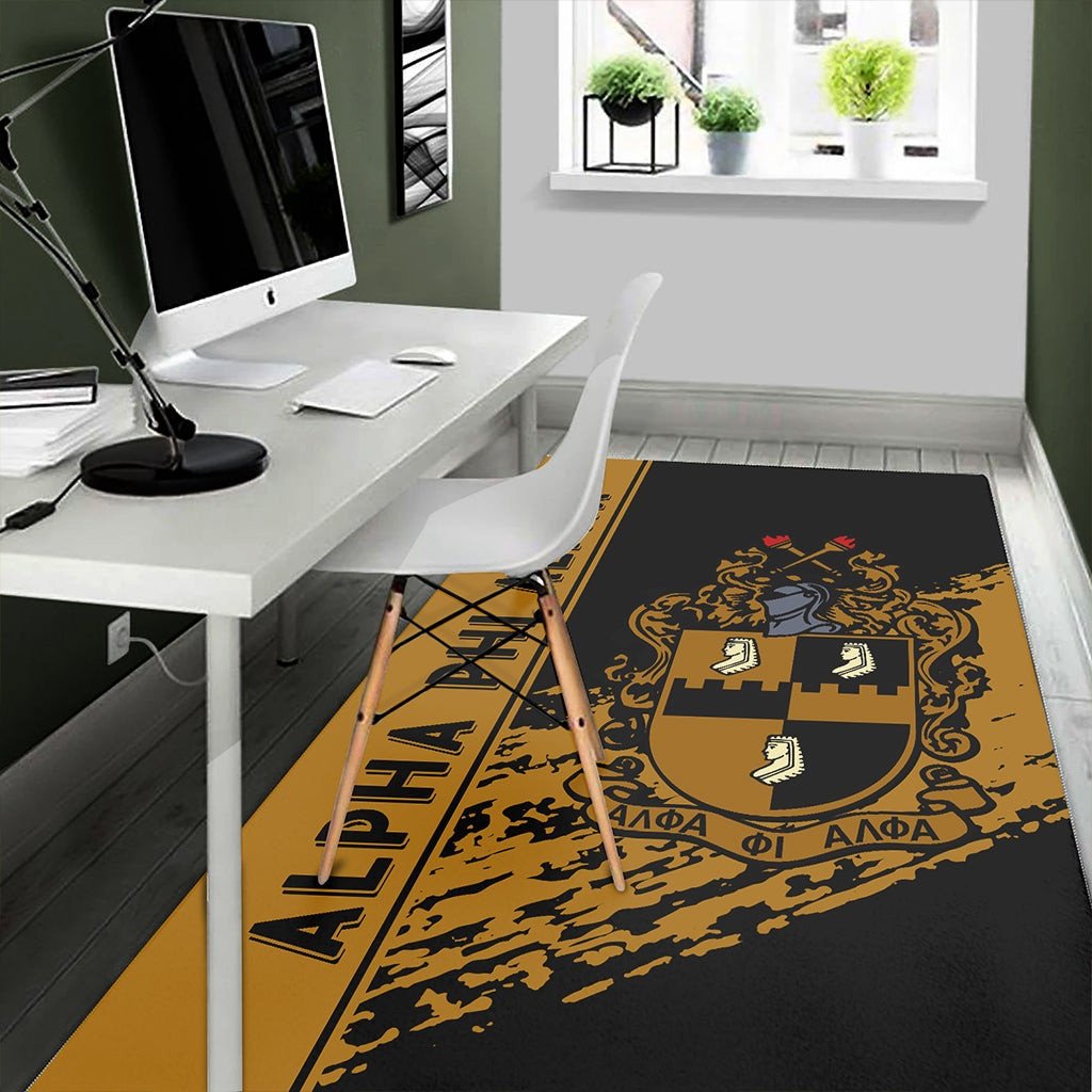 Fraternity Area Rug - Alpha Phi Alpha Area Rug Quarter Style