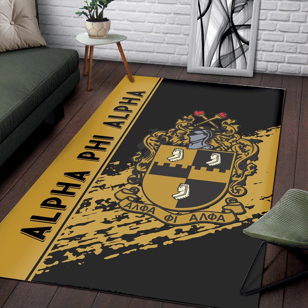 Fraternity Area Rug - Alpha Phi Alpha Area Rug Quarter Style