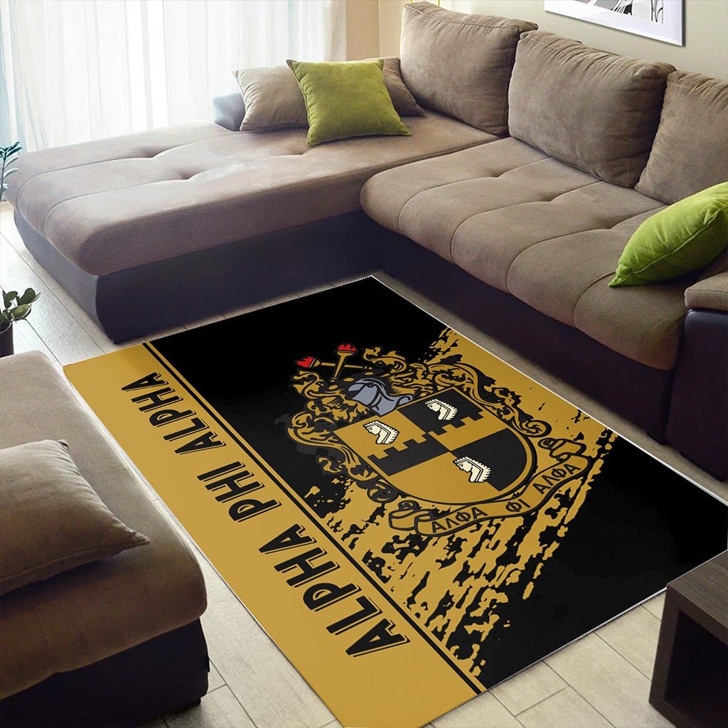 Fraternity Area Rug - Alpha Phi Alpha Area Rug Quarter Style