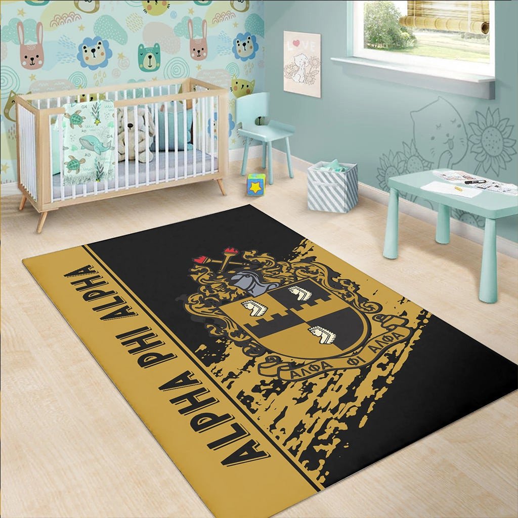Fraternity Area Rug - Alpha Phi Alpha Area Rug Quarter Style