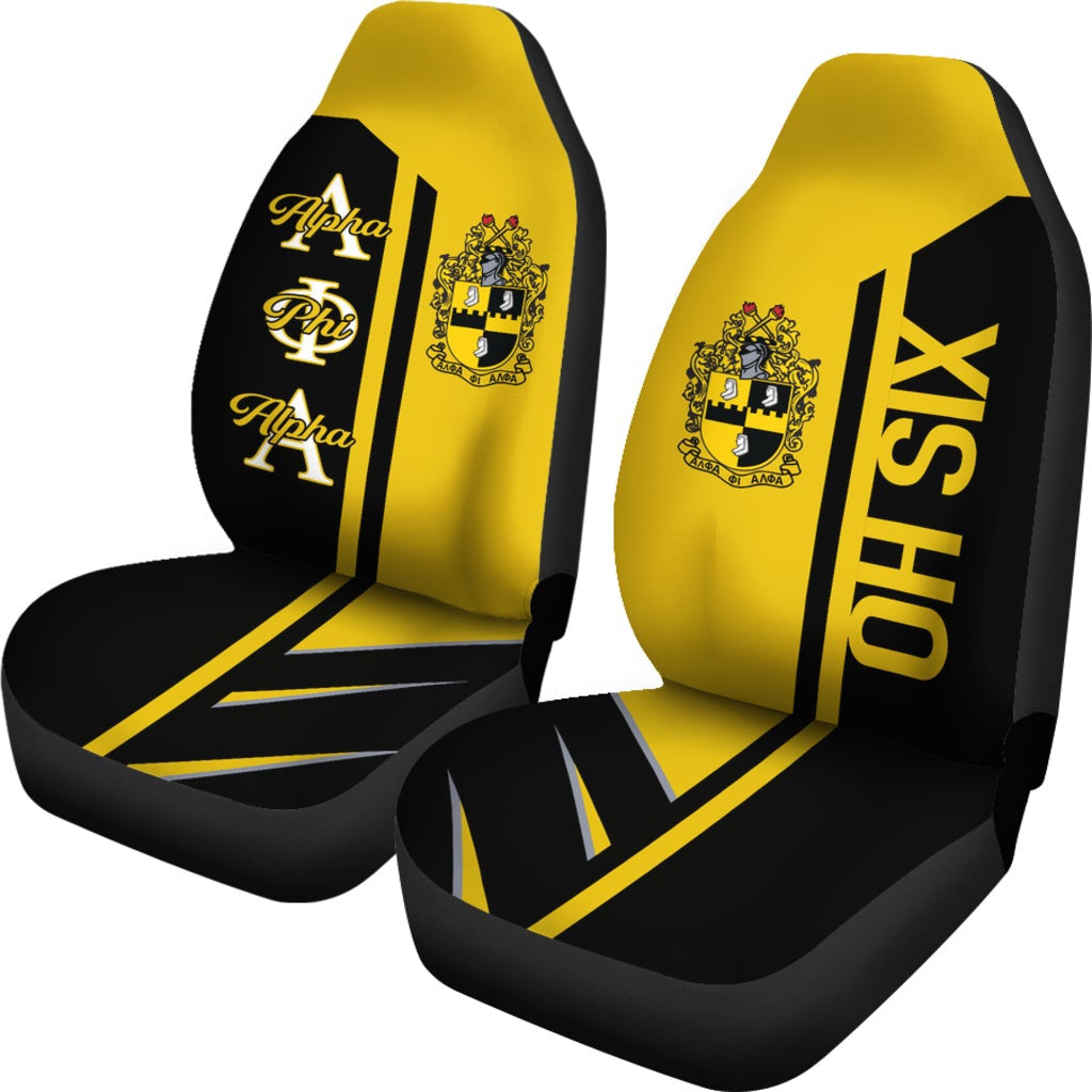 Fraternity Car Seat Cover - Alpha Phi Alpha Car Seat Cover APA Half Concept (Set of 2)