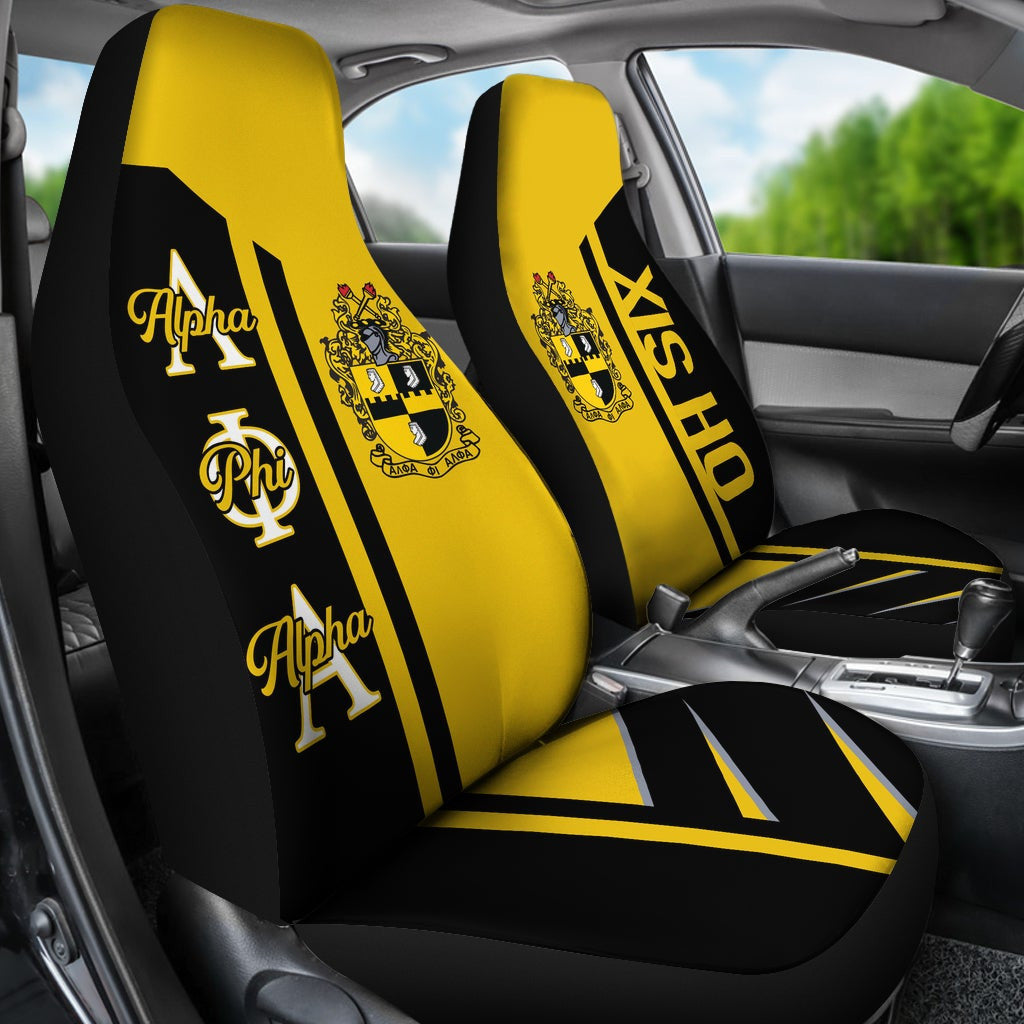 Fraternity Car Seat Cover - Alpha Phi Alpha Car Seat Cover APA Half Concept (Set of 2)
