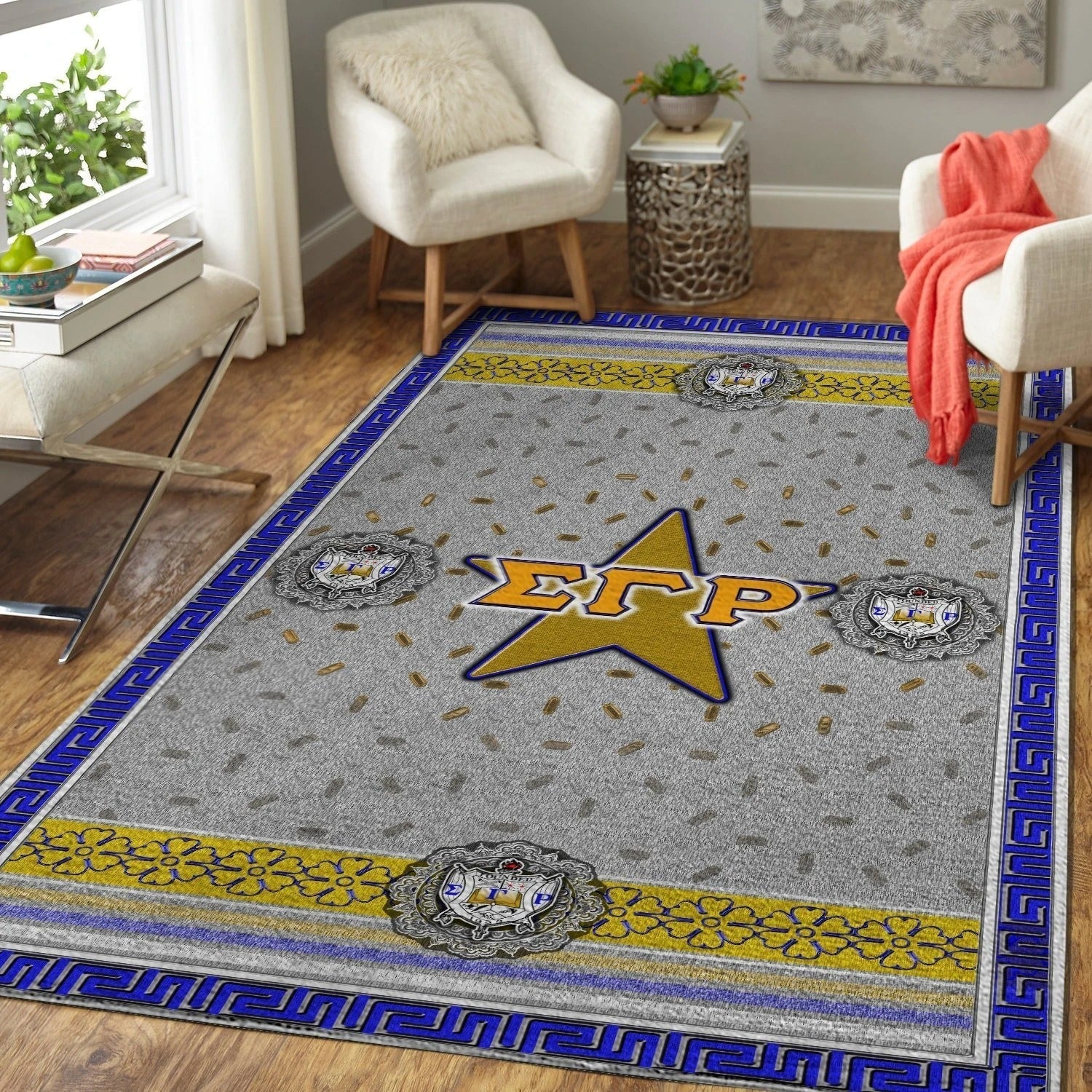 Flower Sigma Gamma Rho Area Rug