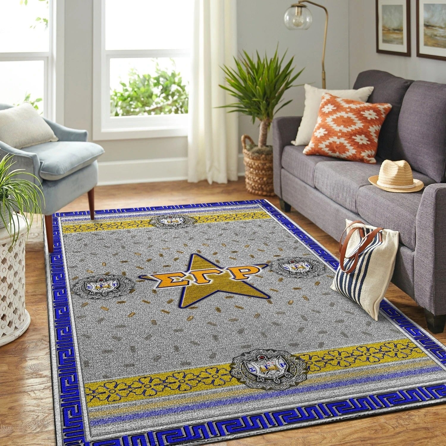 Flower Sigma Gamma Rho Area Rug