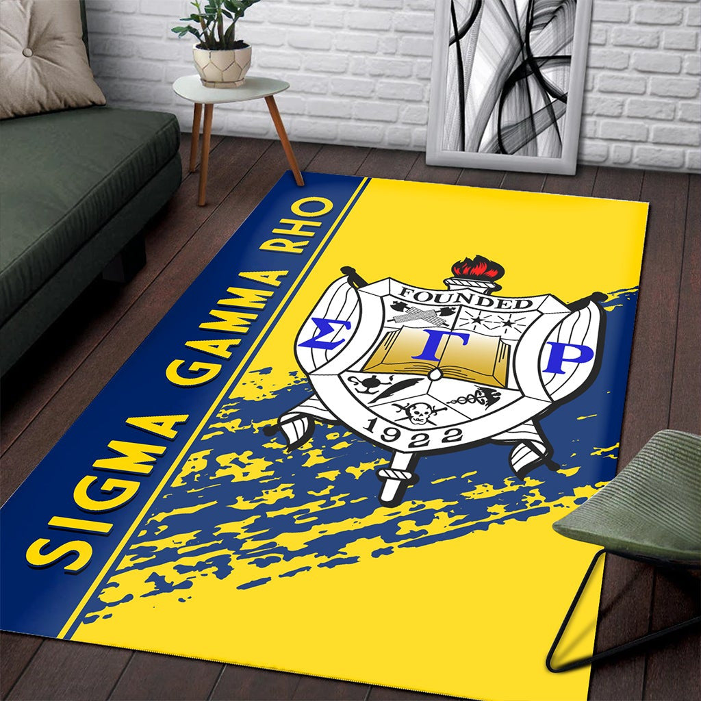 Sorority Area Rug - Sigma Gamma Rho Area Rug Quarter Style